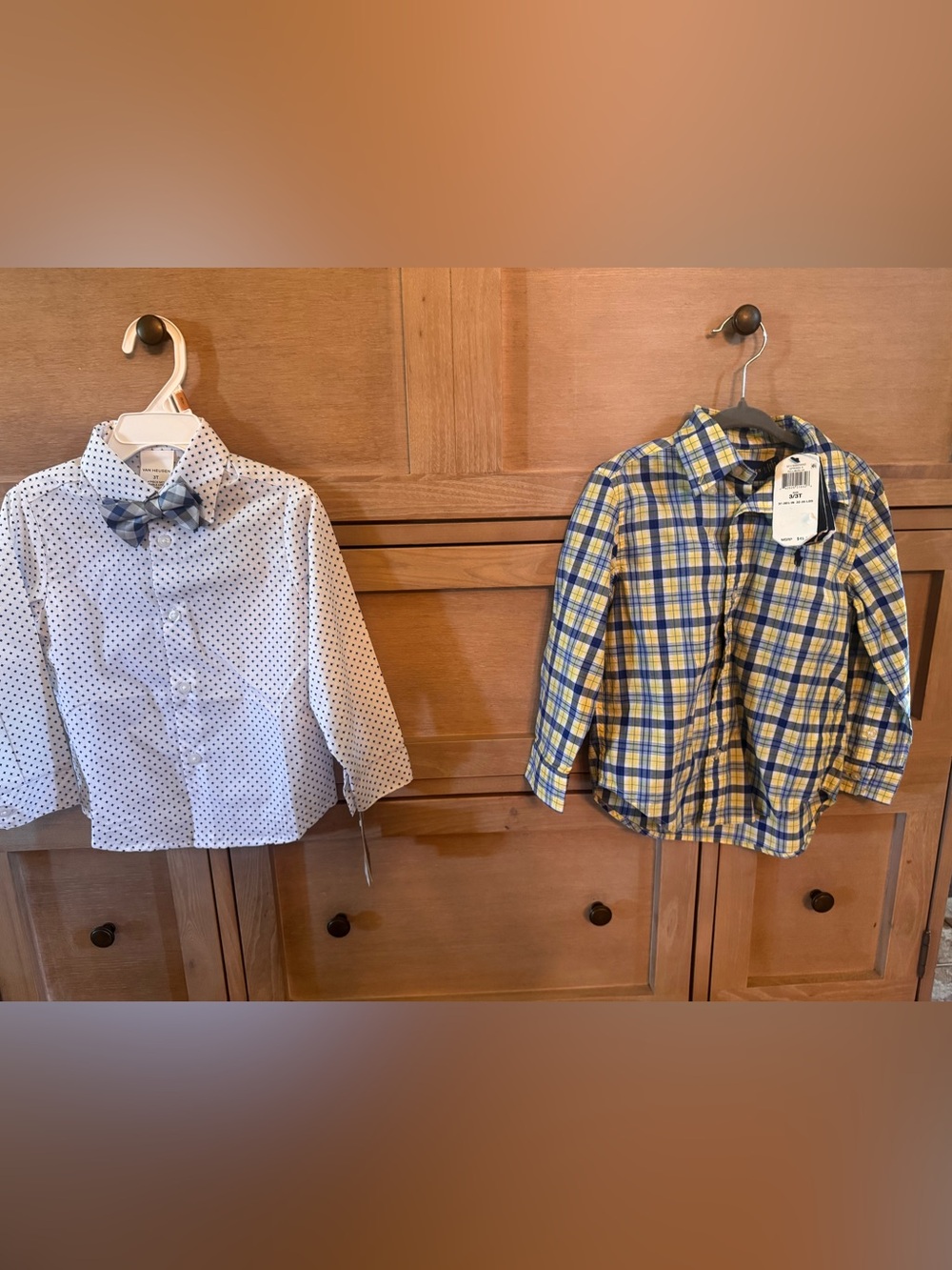 Polo by Ralph Lauren Plaid Button-Down Shirt for Kids and Van Heusen BlueWhite